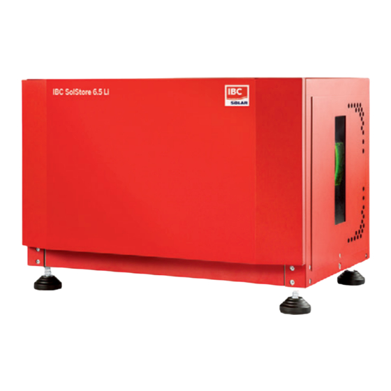 IBC SolStore 10.0 Li Betriebsanleitung