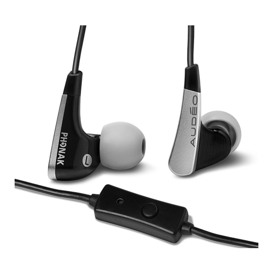 Phonak Audéo Perfect Fit Earphones Bedienungsanleitung