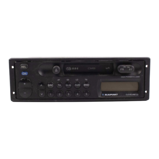 Blaupunkt Cleveland DJ I Einbauanleitung