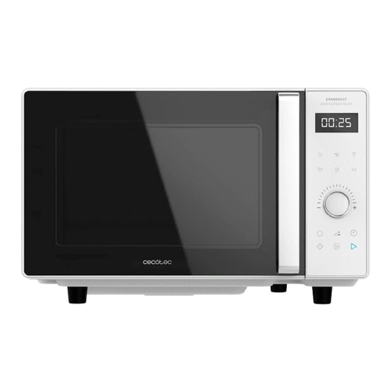 cecotec GRANDHEAT 2500 FLATBED TOUCH WHITE Bedienungsanleitung