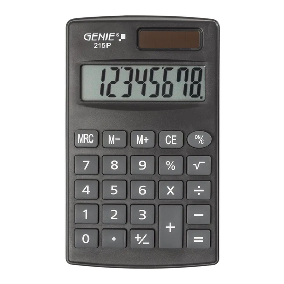 Genie 215P Betriebsanleitung
