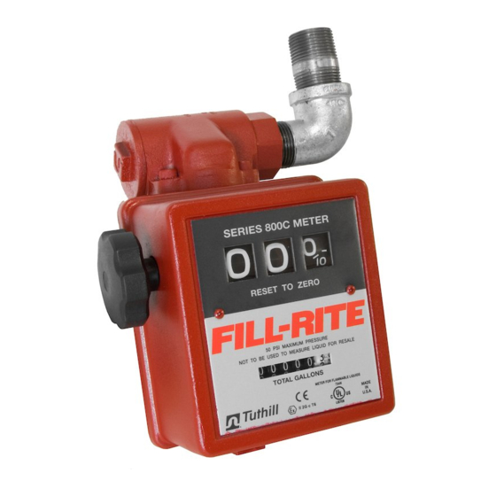 FILL-RITE 800C-Serie Gebrauchsanweisung Und Sicherheitsvorschriften