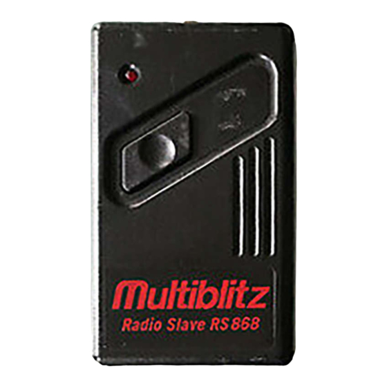Multiblitz RS 868 Bedienungsanleitung