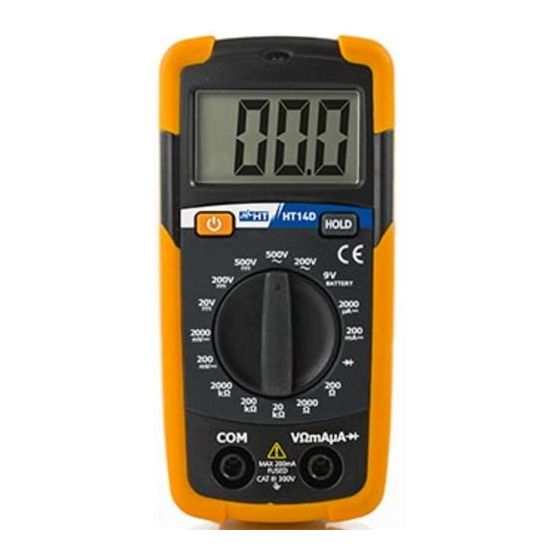 HT Instruments HT14D Bedienungsanleitung
