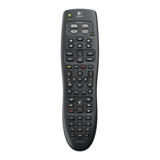 Logitech Harmony 300 Erste Schritte