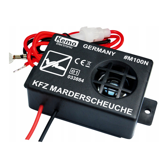 Kemo M100N Bedienungsanleitung