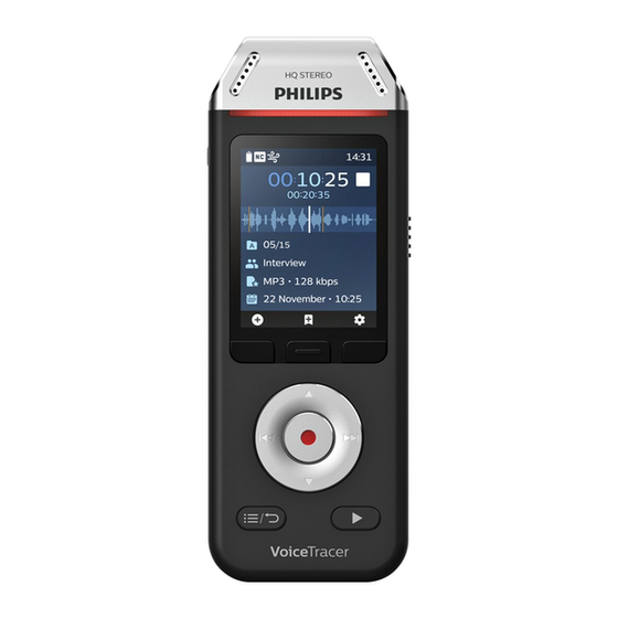 Philips VoiceTracer DVT2110 Benutzerhandbuch