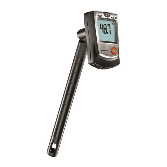 testo 605-H1 Bedienungsanleitung