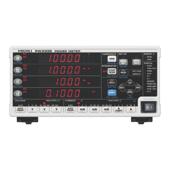 Hioki PW3335 Bedienungsanleitung