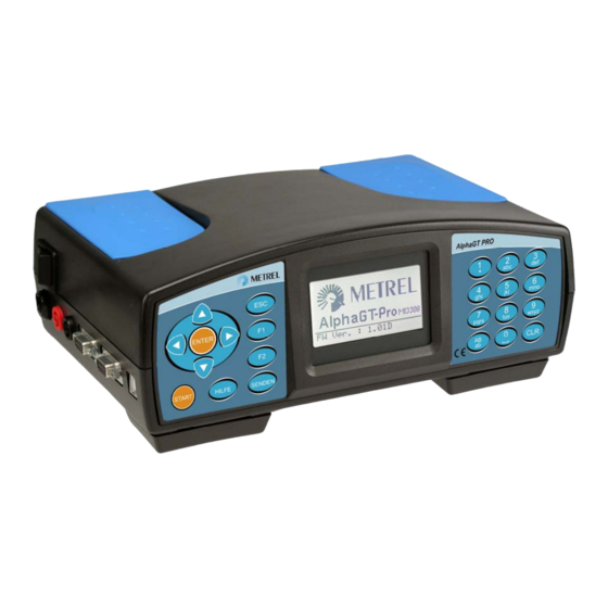METREL AlphaGT PRO 0701-0702 Handbücher