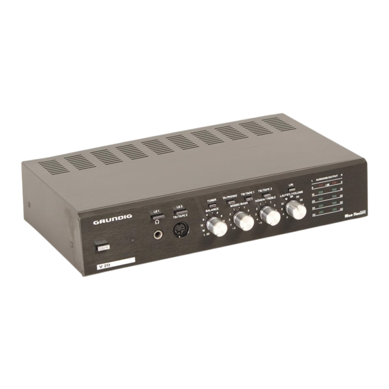 Grundig V 20 Serviceanleitung