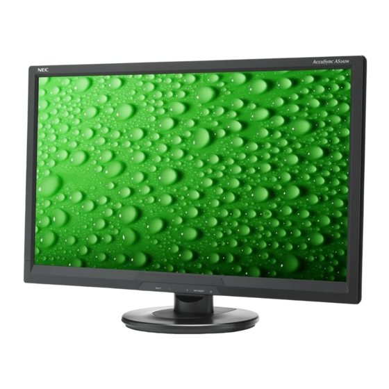 NEC AccuSync AS242W Installationshandbuch