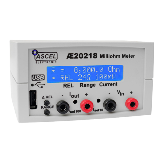 Ascel electronic AE20218 Aufbau-/Bedienungsanleitung