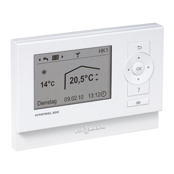 Viessmann Vitotrol 300A Montage- Und Serviceanleitung