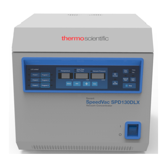 Thermo Fisher Scientific Thermo Scientific Savant SpeedVac SPD130DLX Installation Und Bedienung