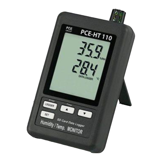 PCE Instruments HT110 Bedienungsanleitung