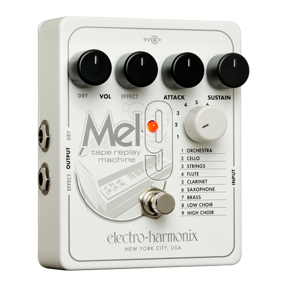 Electro-Harmonix MEL9 Bedienungsanleitung
