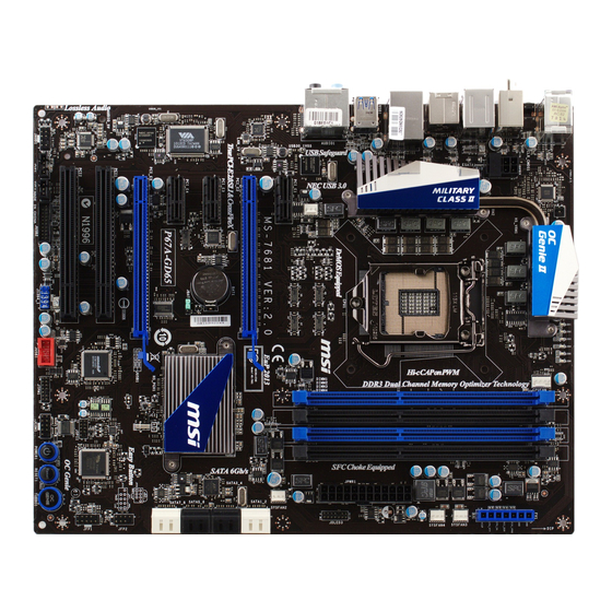 MSI P67A-GD65 Serie Bedienungsanleitung