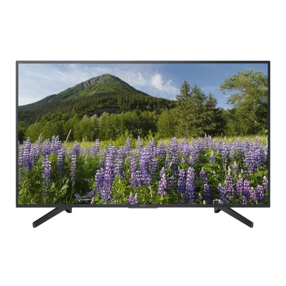 Sony BRAVIA KD- 49XF70 Serie Bedienungsanleitung