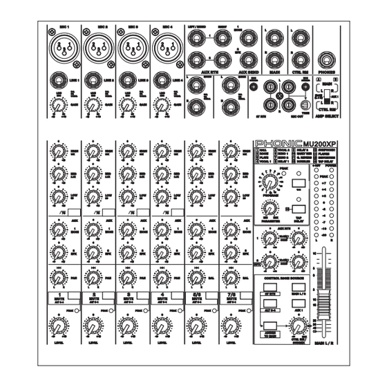 Phonic MU 200XP Bedienungsanleitung