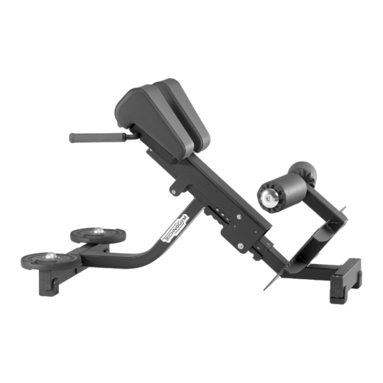 Technogym Lower Back Bench Betriebsanleitung