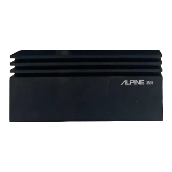 Alpine 3501 Bedienungsanleitung