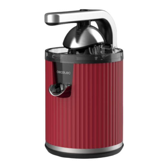 cecotec XQUEEZE RETROJUICE 600 STEEL Bedienungsanleitung