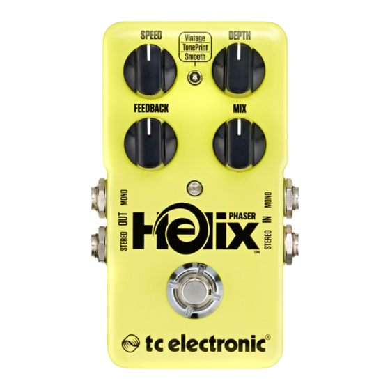 TC Electronic Helix Phaser Bedienungsanleitung