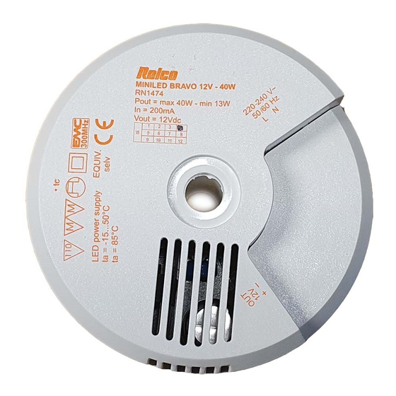 RELCO BRAVO MINILED 12V-40W Bedienungsanleitung