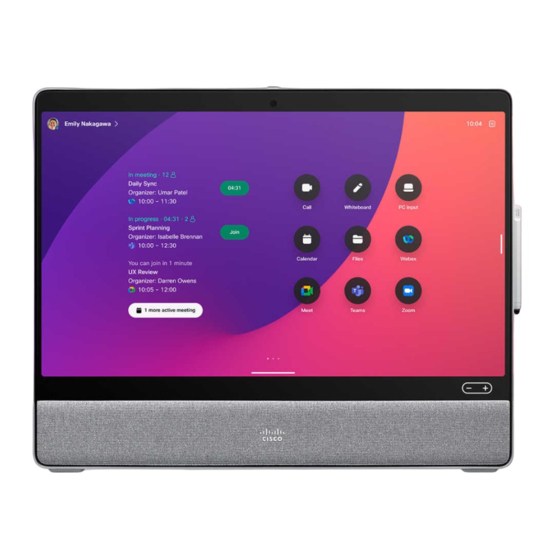Cisco Webex Desk Kurzanleitung