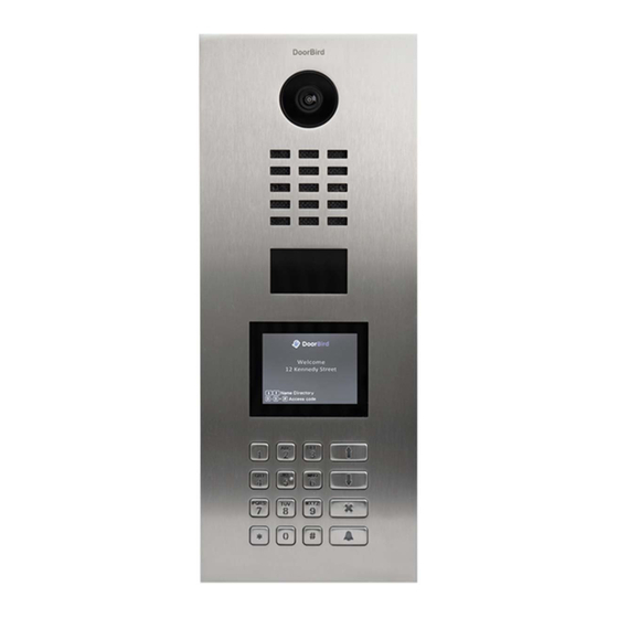 DoorBird D21 Serie Installationsanleitung