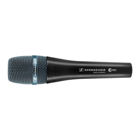 Sennheiser e 965 Bedienungsanleitung