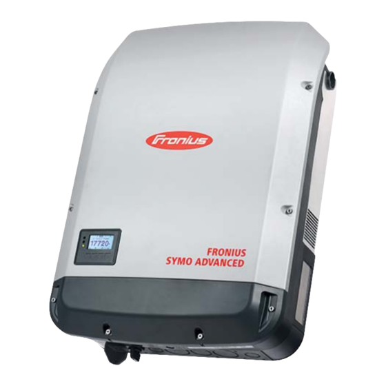 Fronius Symo Advanced 10.0-3 208-240 Installationsanleitung