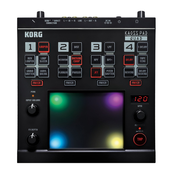 Korg Kaoss Pad Quad Bedienungsanleitung