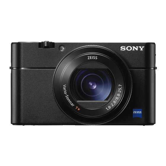 Sony Cyber-shot DSC-RX100M5 Gebrauchsanleitung