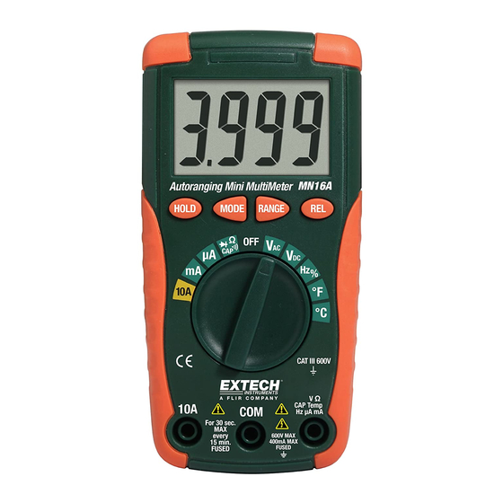 Extech Instruments MN16 Bedienungsanleitung