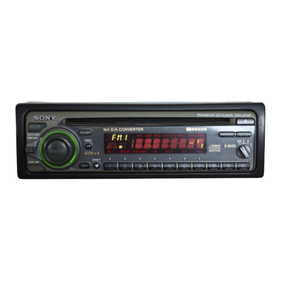 Sony CDX-4270R Bedienungsanleitung
