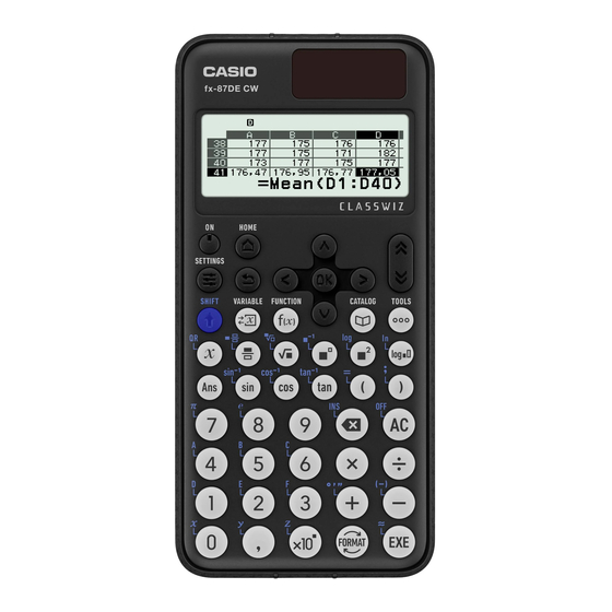 CASIO FX-87DE CW BEDIENUNGSANLEITUNG Pdf-Herunterladen | ManualsLib