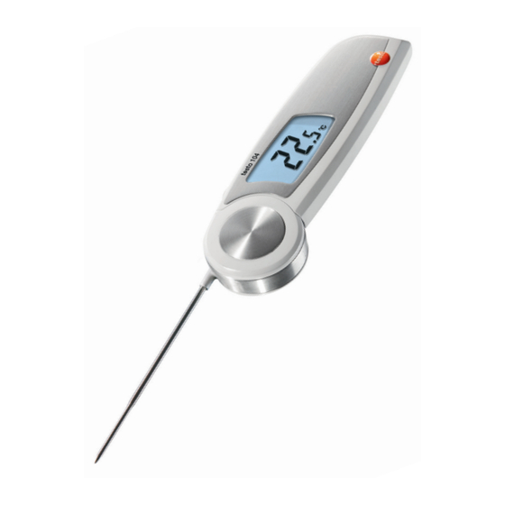 testo TE104 Bedienungsanleitung