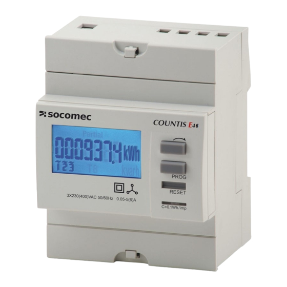socomec COUNTIS E46 Bedienungsanleitung