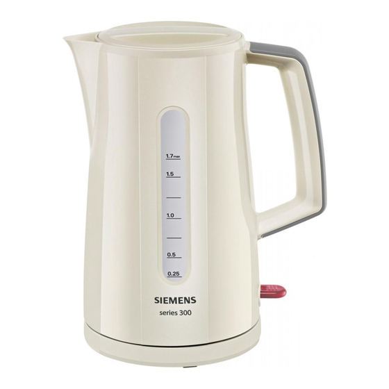 Siemens TW3A Serie Gebrauchsanleitung