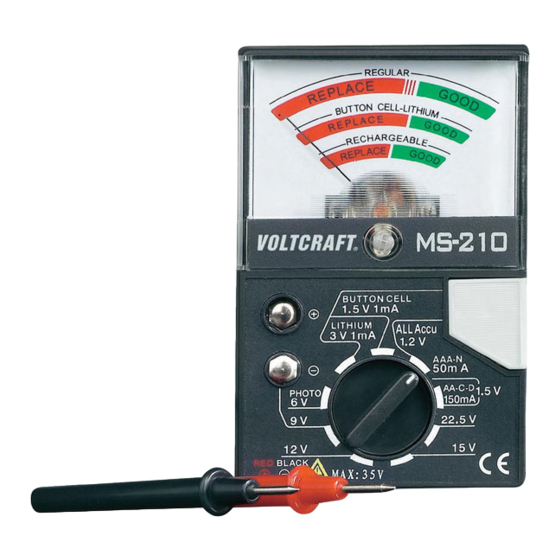 VOLTCRAFT MS-210 Bedienungsanleitung