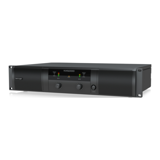 Behringer NX6000 Schnellstartanleitung