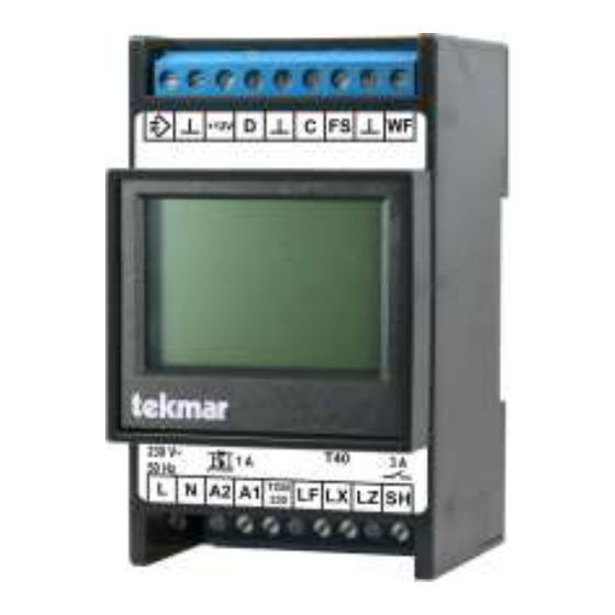 Tekmar 1981-USG Betriebs- Und Einstellanleitung