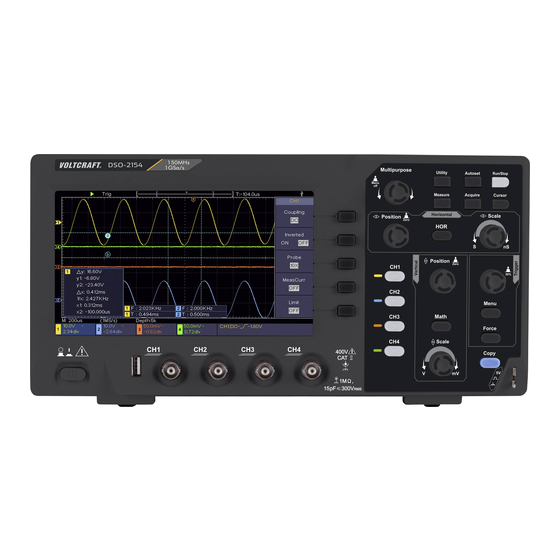 VOLTCRAFT DSO-2154 Kurzanleitung
