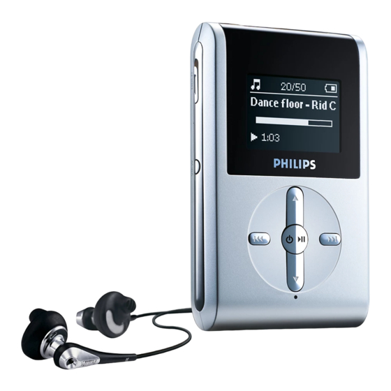Philips GoGear Micro jukebox HDD085 Benutzerhandbuch