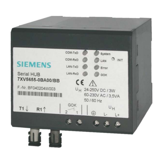 Siemens 7XV5655-0BA00 Handbuch