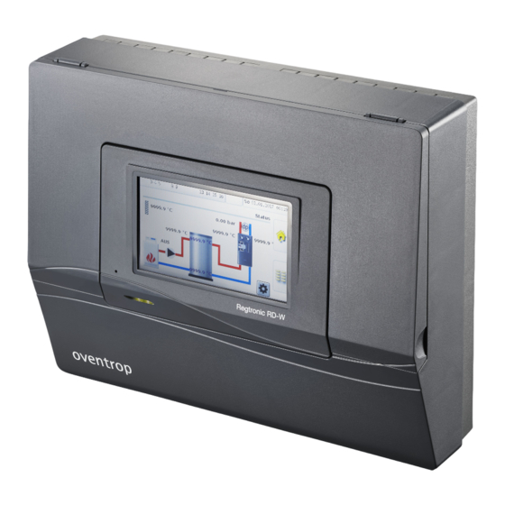 oventrop Regtronic RD-W Betriebsanleitung
