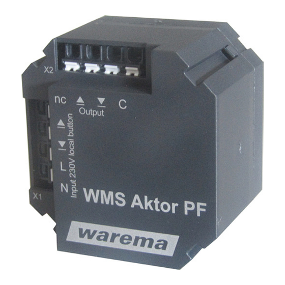 WAREMA WMS Aktor PF UP Bedienungs- Und Installationsanleitung
