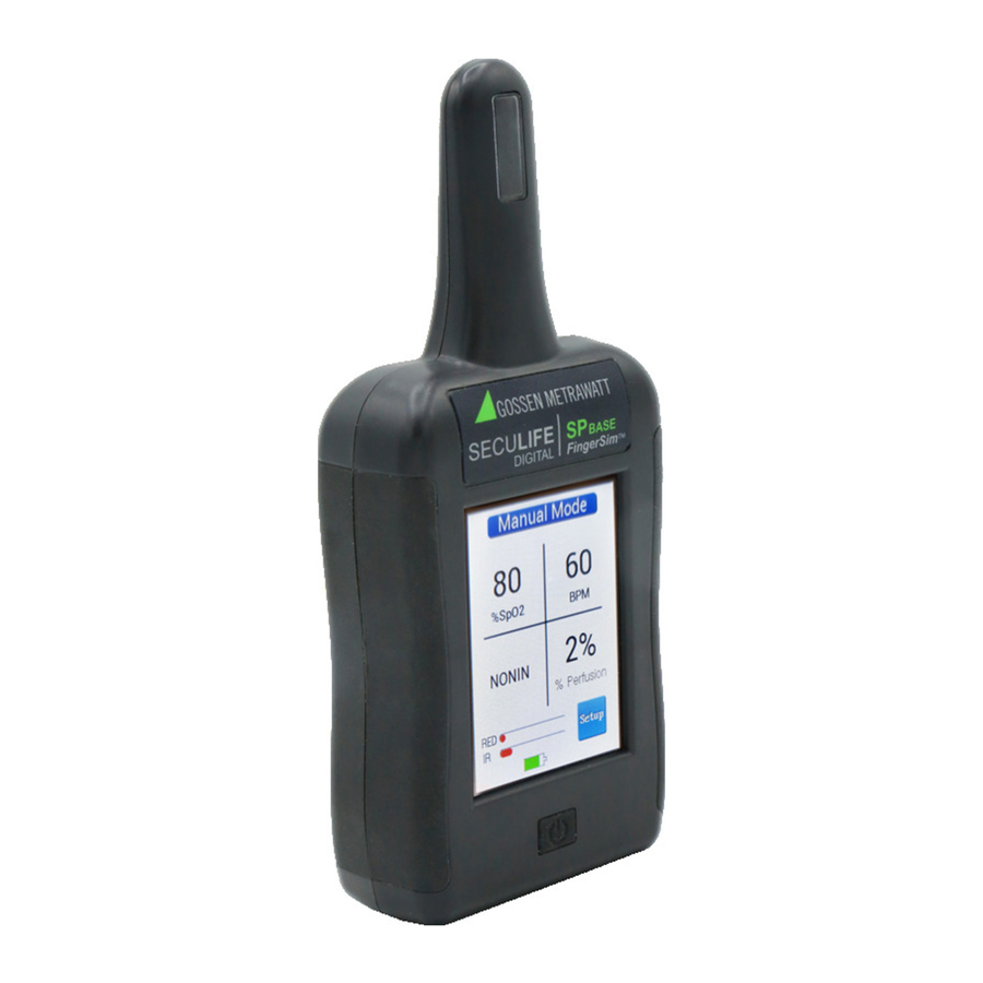 Gossen MetraWatt SECULIFE SP BASE Bedienungsanleitung